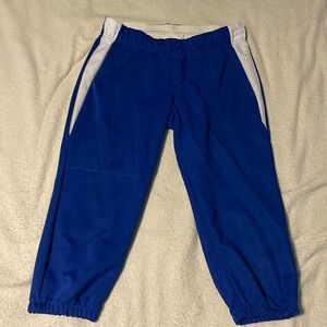 Blue with white pinstripe Softball pants size 28-30